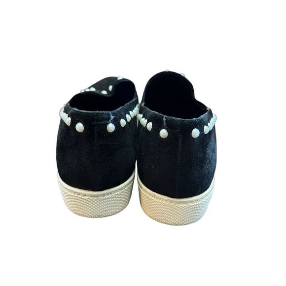 Karl Lagerfeld Amory Pearl Black Suede Slip On Sneakers Size 7.5 - Picture 4 of 5